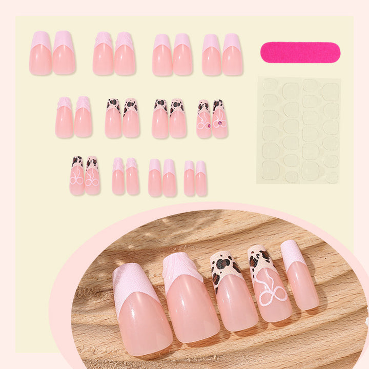 Artificial Nail Set with Cute Panda Design and Gloss Finish Kalsten