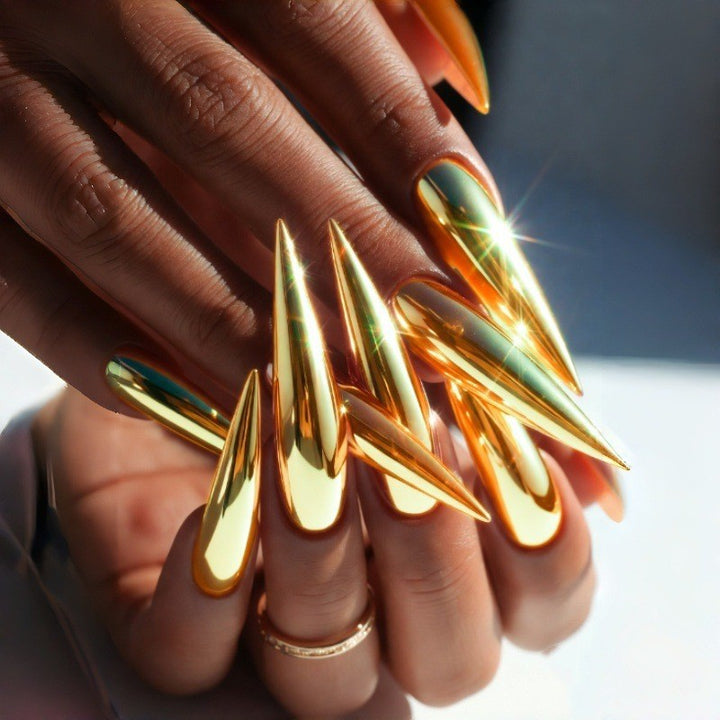 Stiletto Glossy Nail Extensions Kalsten