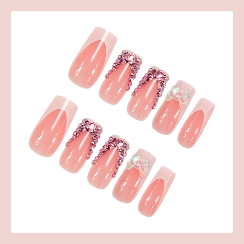 Artificial nail set with elegant glitter accents and modern designs Kalsten
