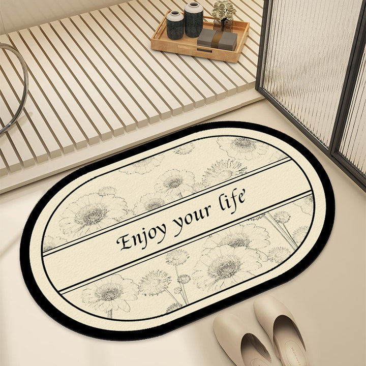Artistic Patterned Bath Mat