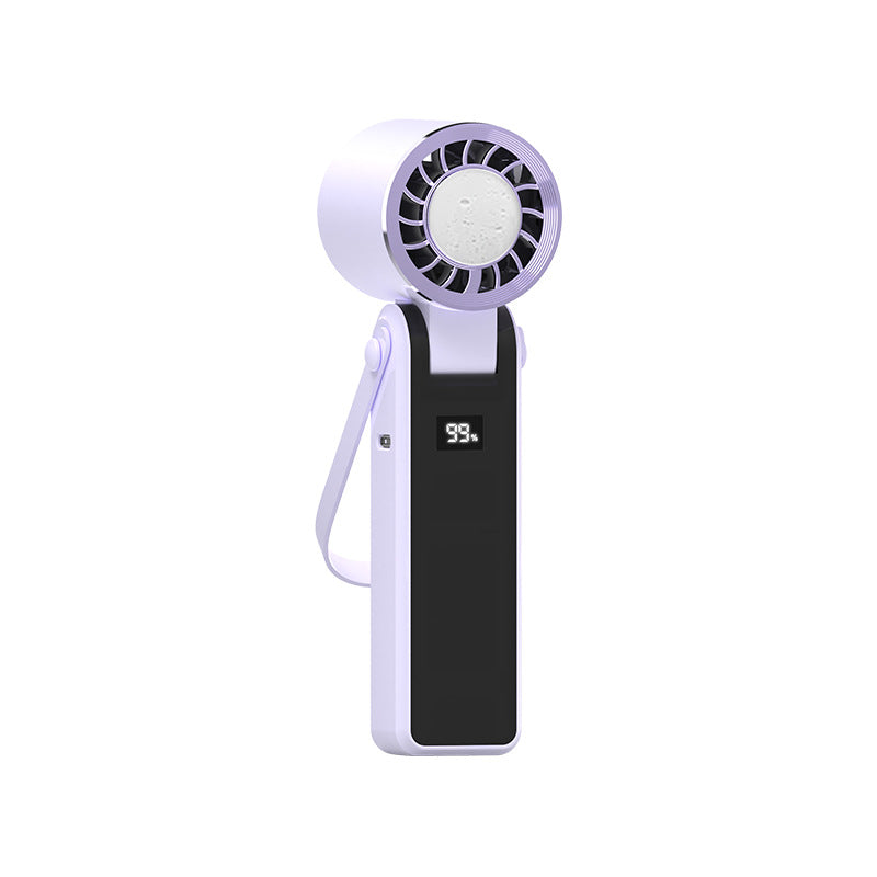Cooling compact rechargeable handheld precision airflow fan with LED battery indicator and adjustable pivot head Kalsten