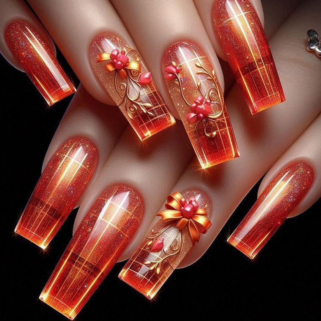 Artistic Floral Nail Art Design Kalsten