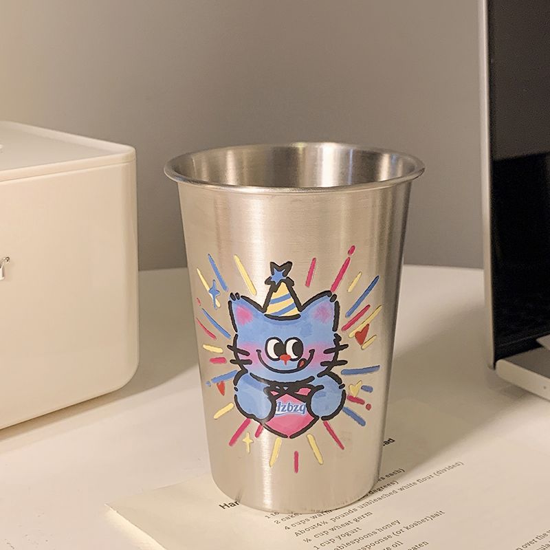 Stainless Steel Drinking Cup with Playful Character Design Kalsten