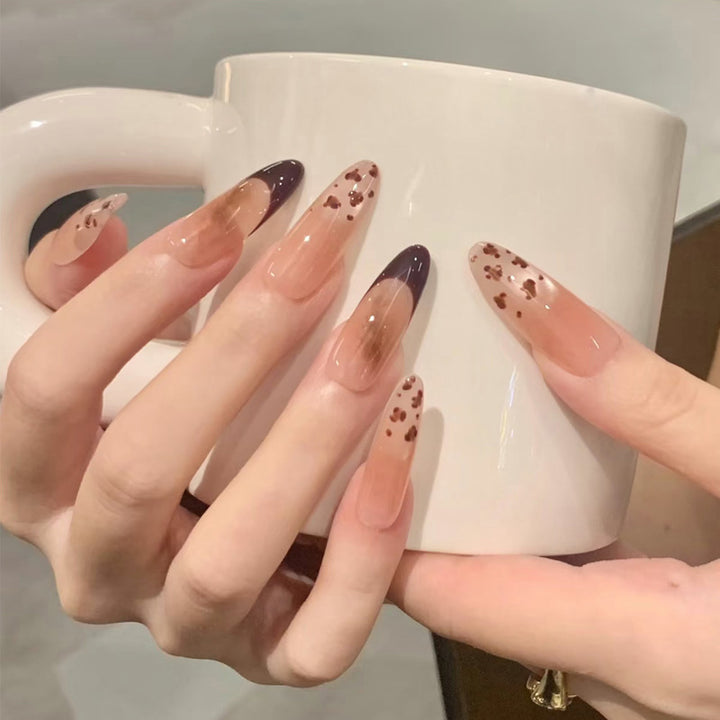 Artistic Stiletto Press-On Nails with Unique Animal Print Accents Kalsten