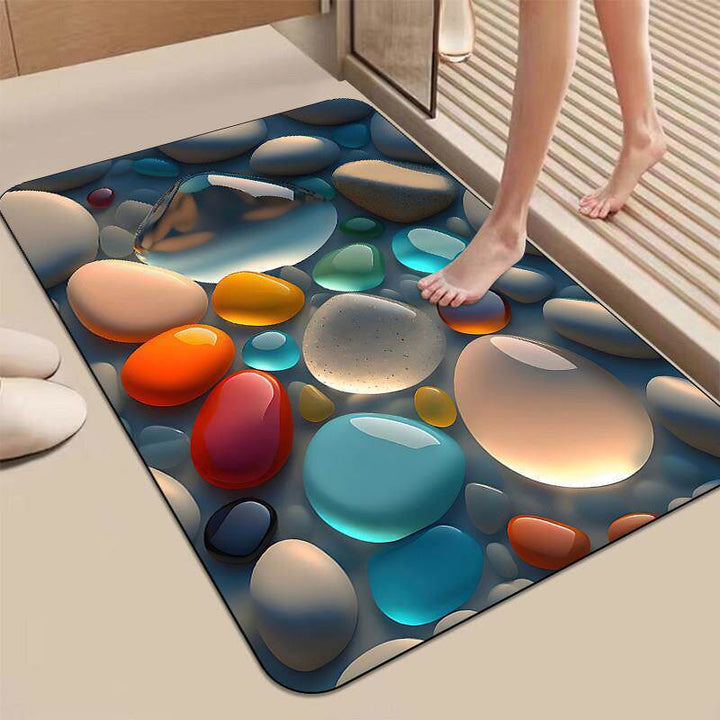 Natural Stone Patterned Bath Mat Kalsten