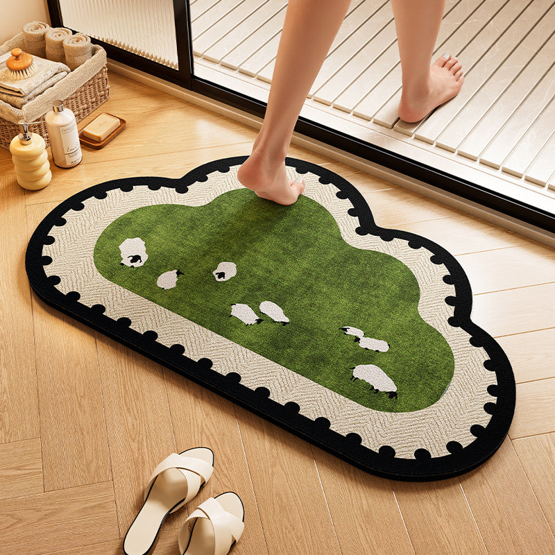 Playful Dog-Themed Bath Rug Kalsten