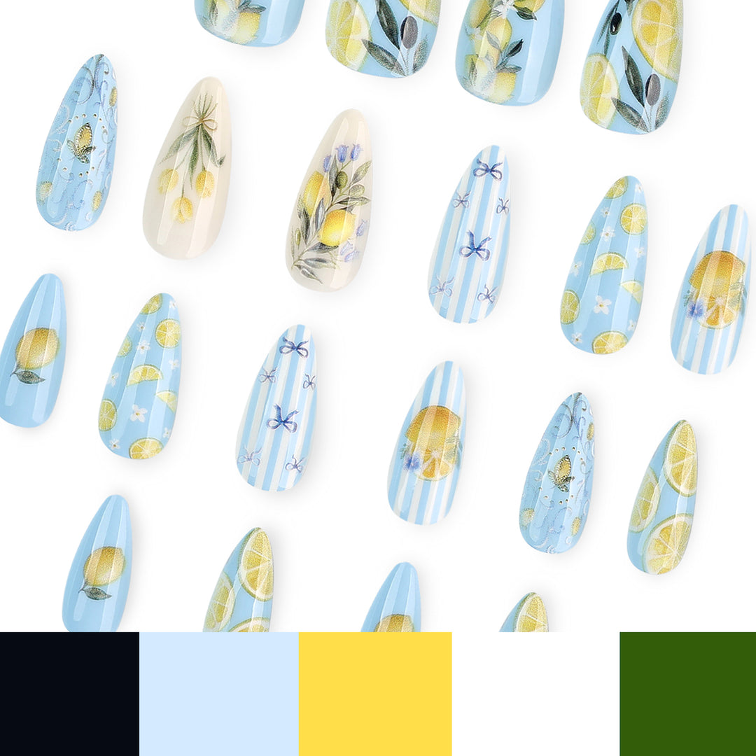 Artful nail art with fruity citrus design Kalsten