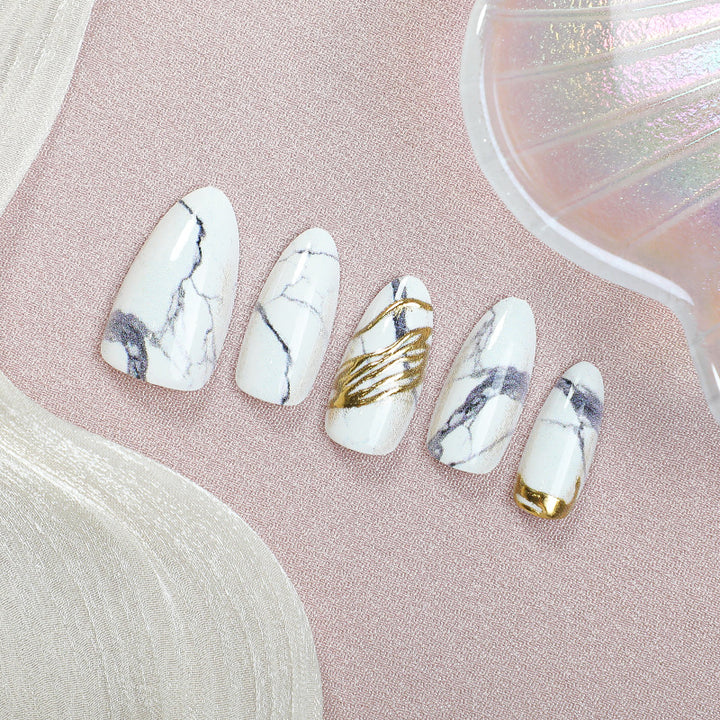 Marble Effect Press-On Nails