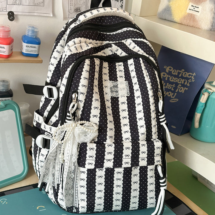 Charming Decorative Bow-Embellished Backpack Kalsten
