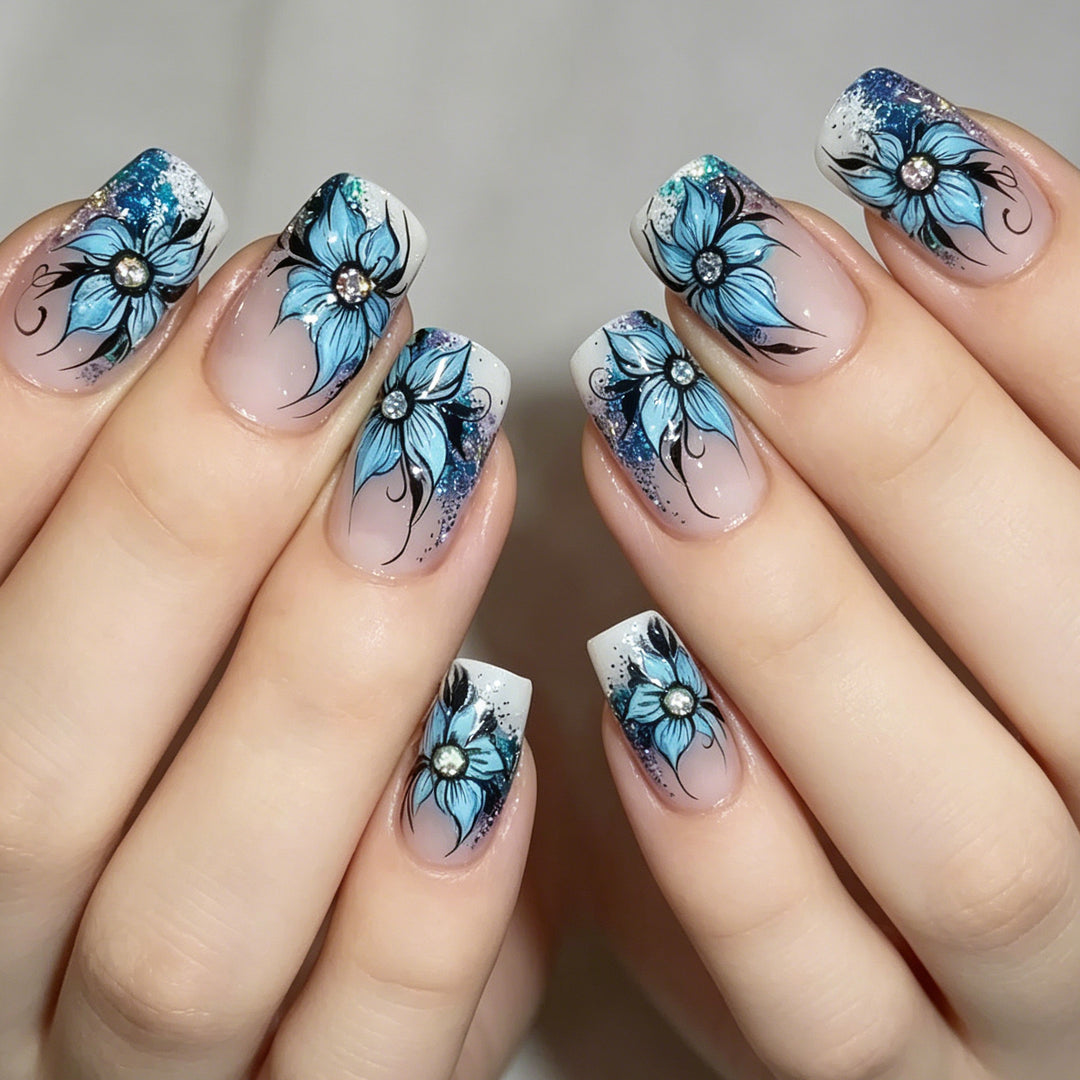 Floral Design Nail Art Kalsten