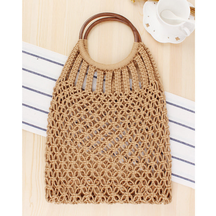 Handbag with Woven Design and Inner Pocket Kalsten