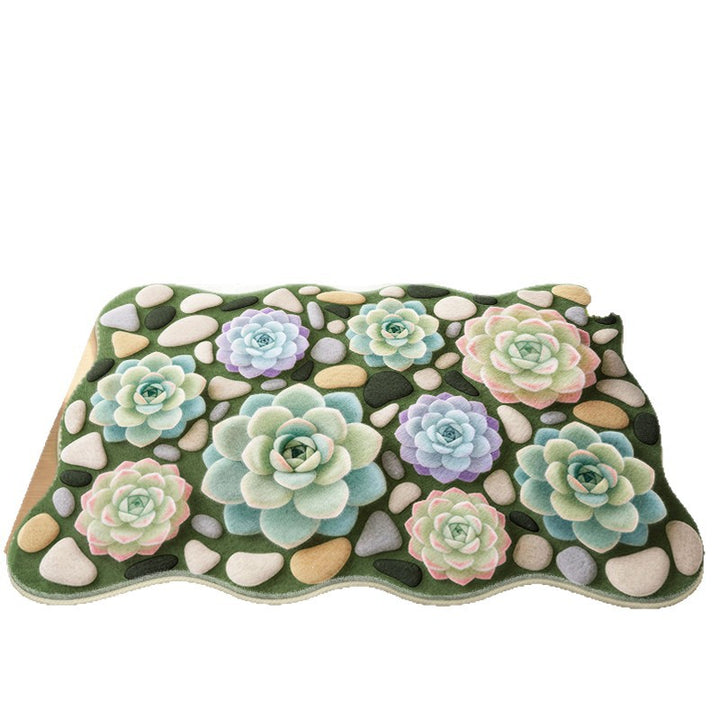 Floral-Themed Memory Foam Bath Mat Kalsten