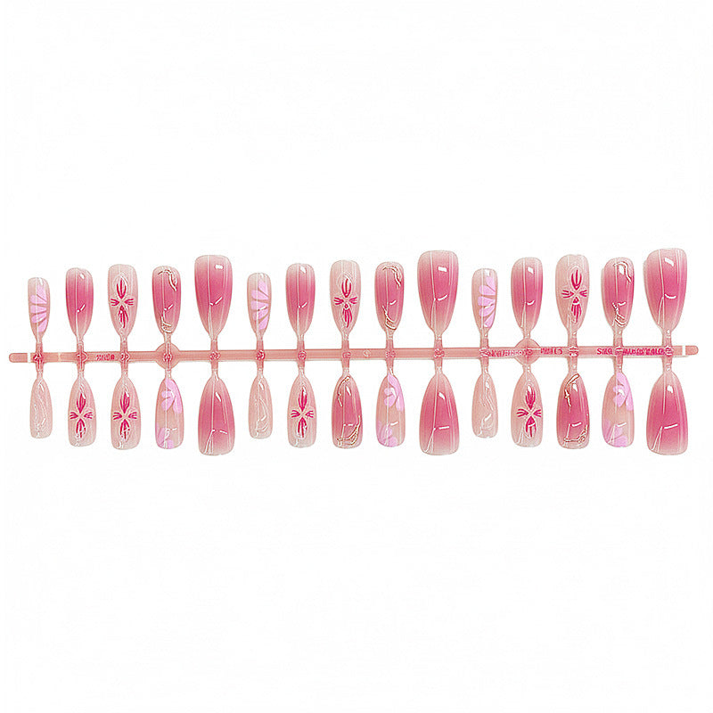 Artistic Floral Ombre Press-On Nail Set Kalsten