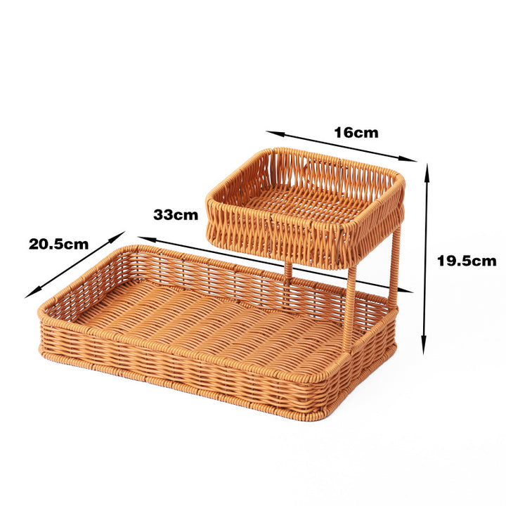 Multi-Tiered Wicker Organization Tray Kalsten