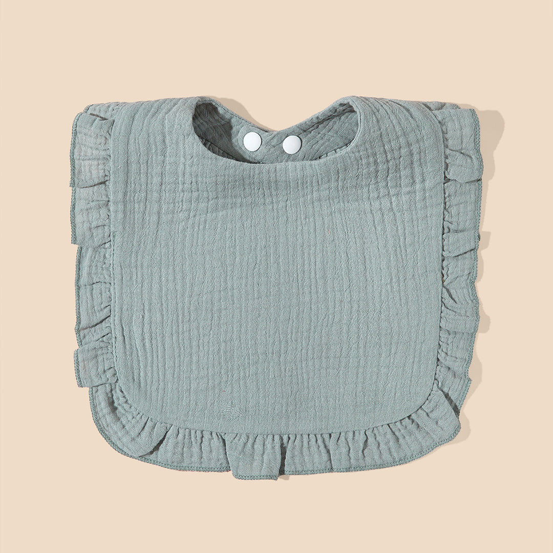 Soft Ruffled Muslin Baby Bib kalsten