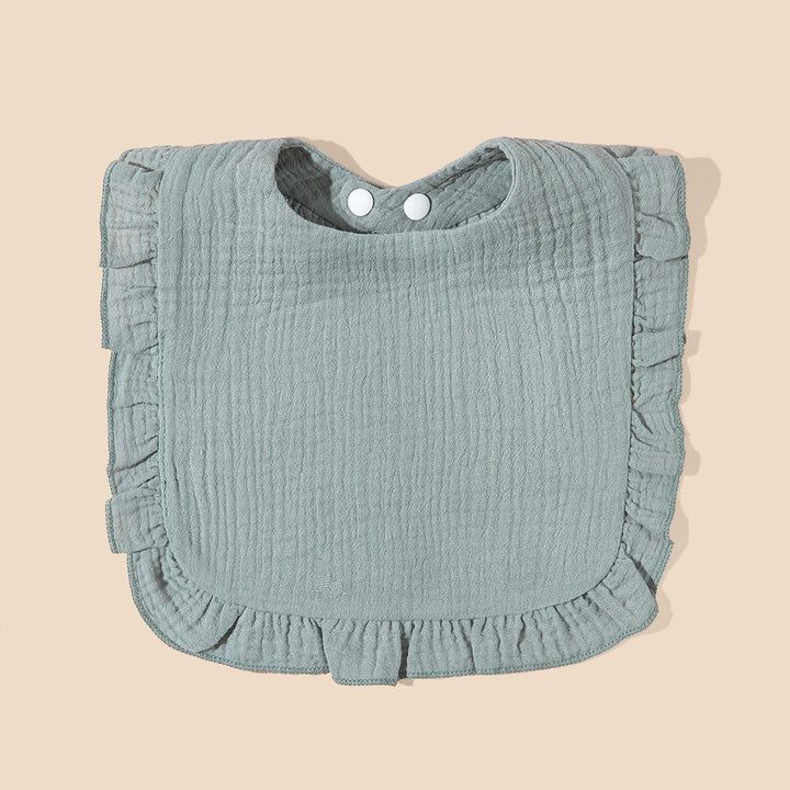 Soft Ruffled Muslin Baby Bib kalsten