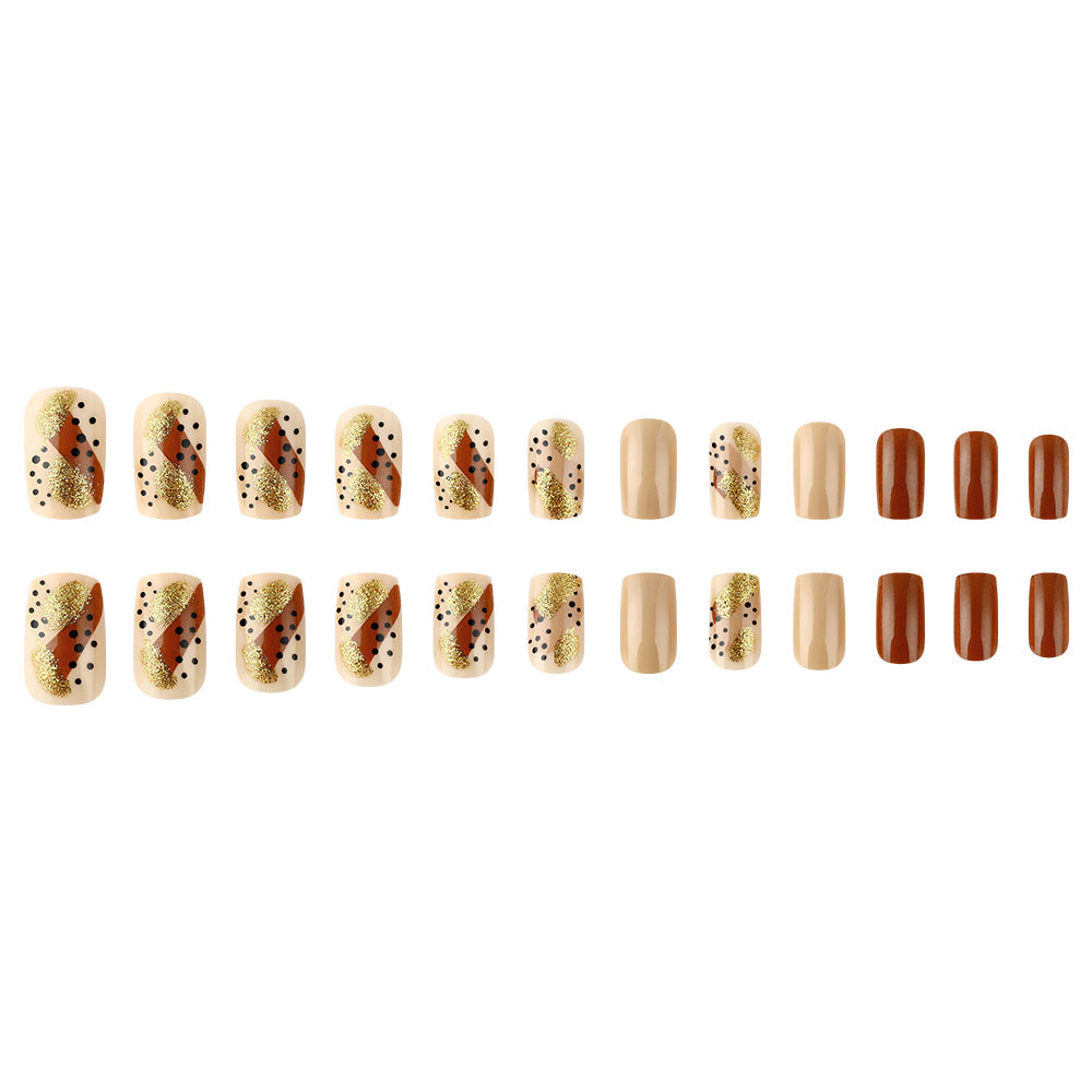 Artistic Geometric Pattern Press-On Nail Set Kalsten
