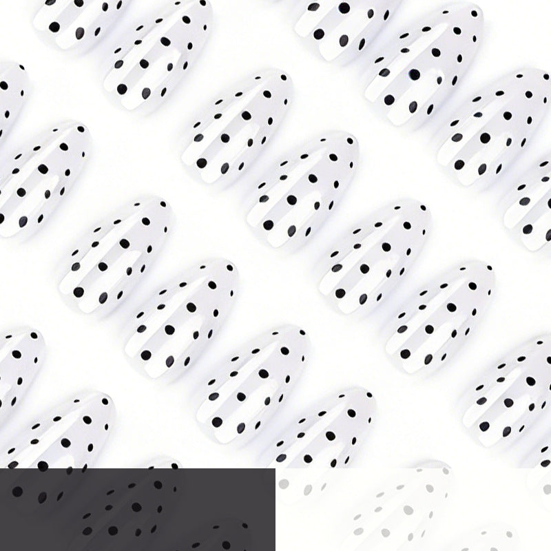 Elegant Polka Dot Press-On Nail Enhancements Kalsten
