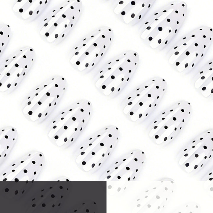 Elegant Polka Dot Press-On Nail Enhancements Kalsten