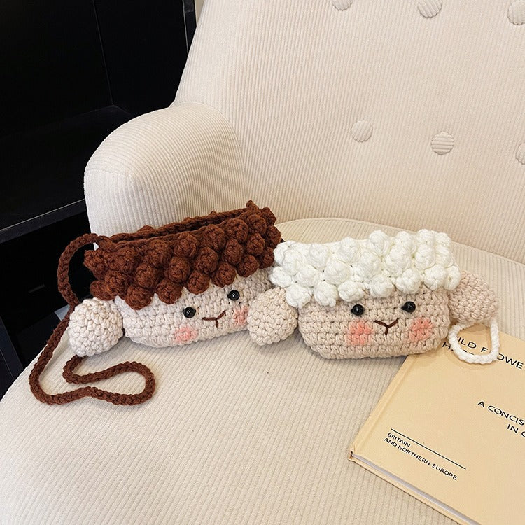 Cute Animal-Themed Crochet Crossbody Bag