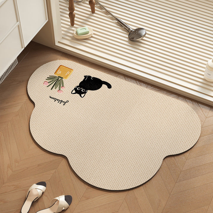 Decorative Cloud-Shaped Bath Mat