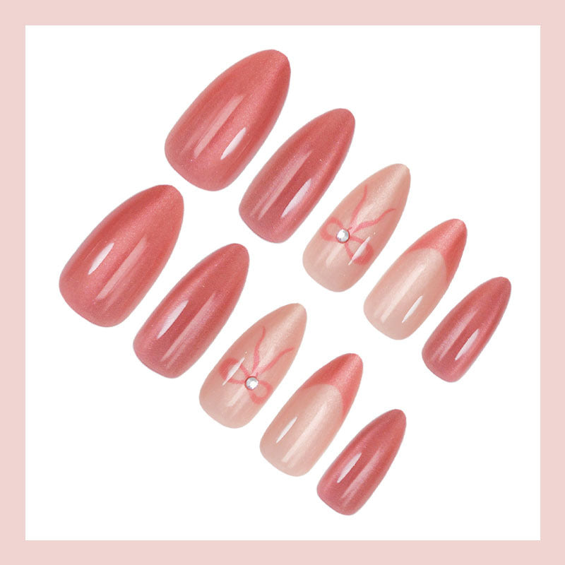 Nail art set with elegant bows and glitter Kalsten