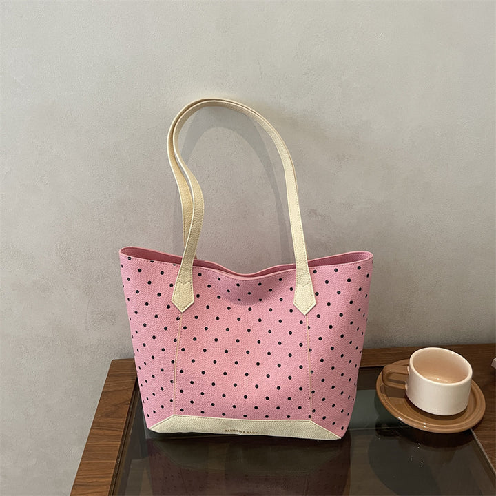 Stylish Polka Dot Shopper Tote