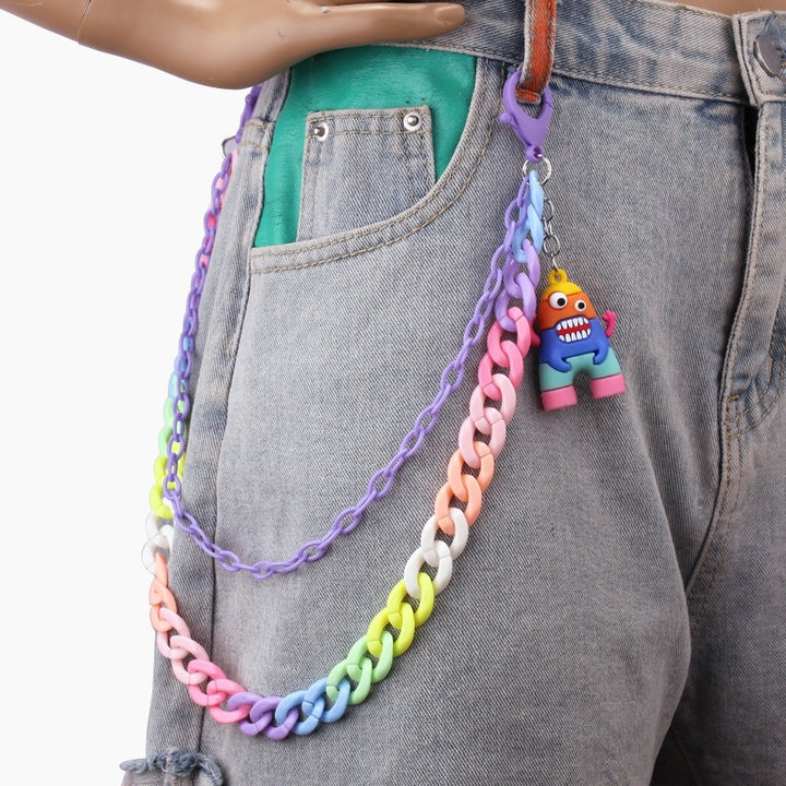 Keychain made of colorful plastic chains with Kalsten pendant