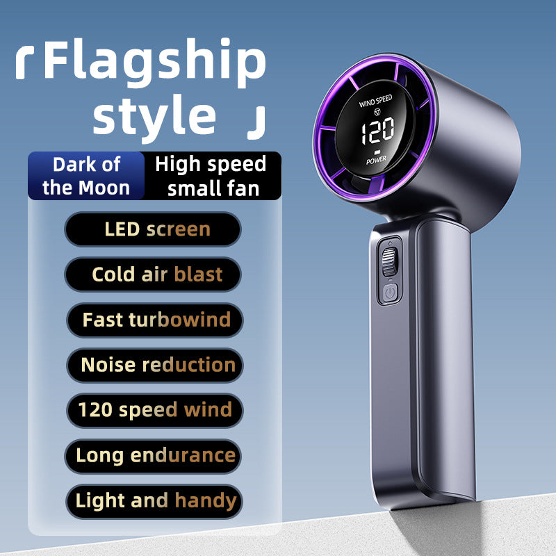 Unisex nan compact high-speed handheld fan with LED display rechargeable battery and quiet turbine Kalsten