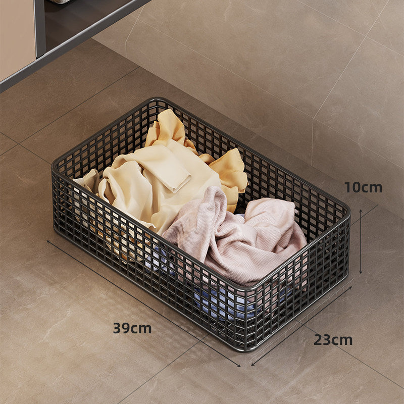 Rolling Mesh Underbed Storage Basket with Locking Casters and Carry Handles