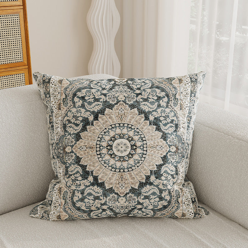 Decorative Medallion Jacquard Throw Pillow Cover
