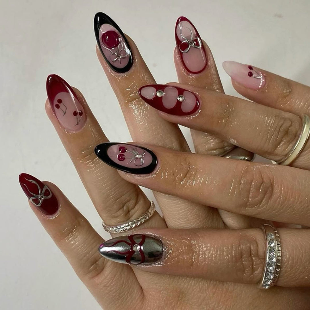 Artistic Nail Extensions with Unique 3D Designs Kalsten