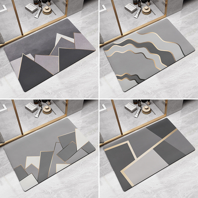 Geometric Pattern Bath Mat