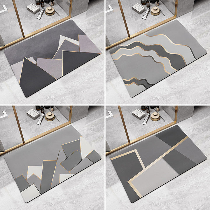 Geometric Pattern Bath Mat