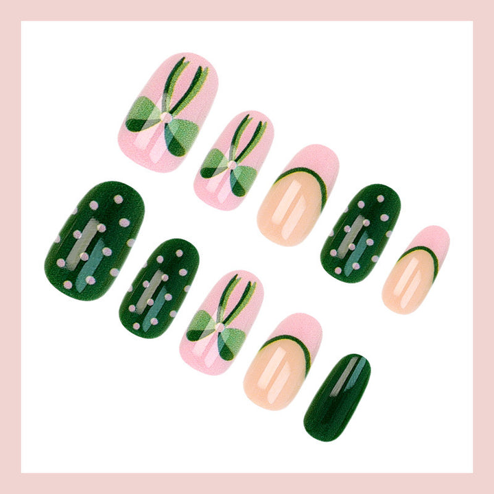 Art nail set with floral accents and playful designs Kalsten