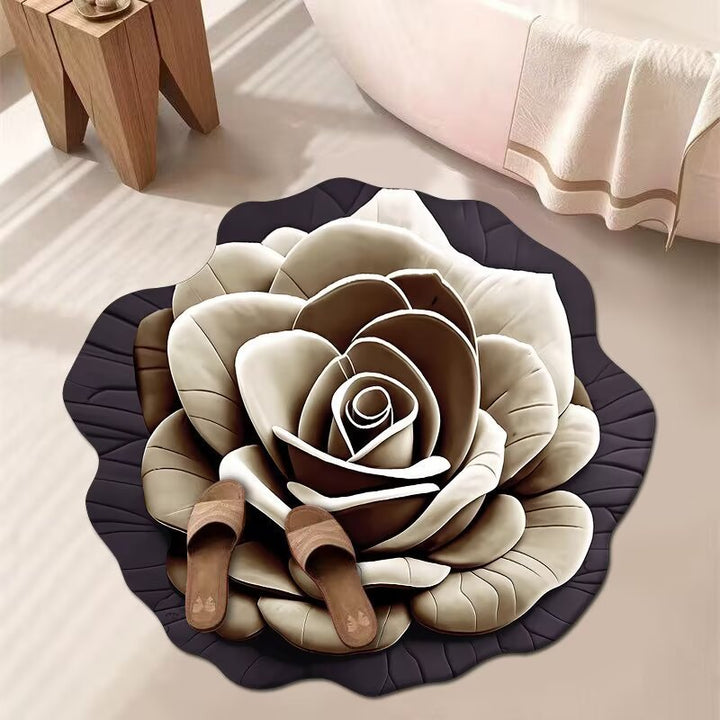 Artistic Floral Bath Mat