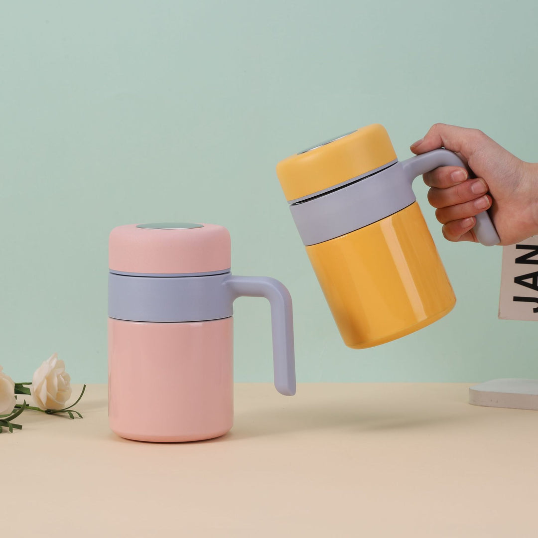 Women's insulated cup with ergonomic handle and spill-proof lid Kalsten