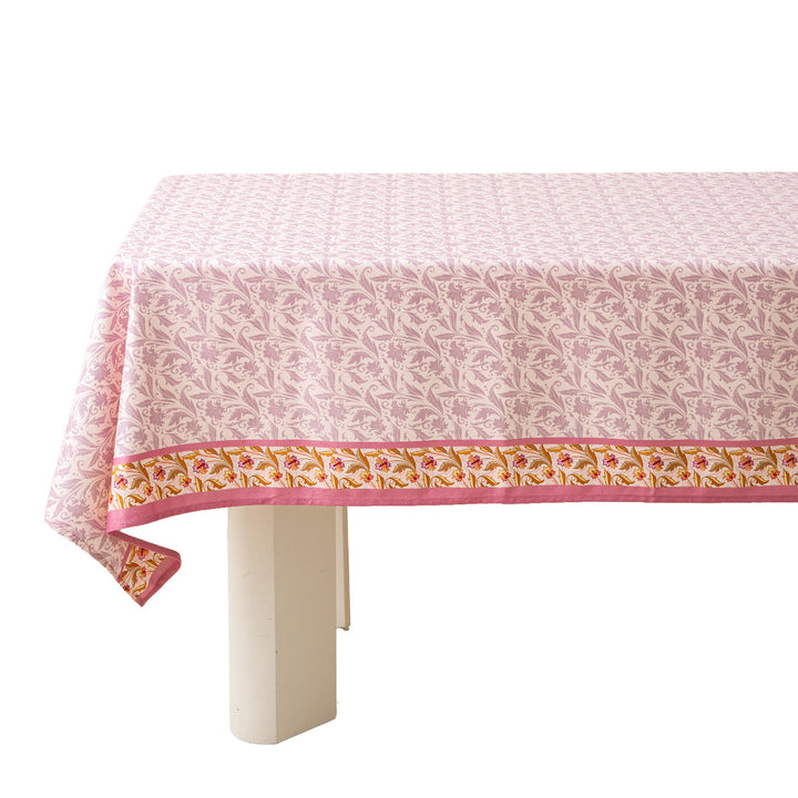 Rectangular tablecloth in country house style made of cotton blend fabric with floral all-over print Kalsten