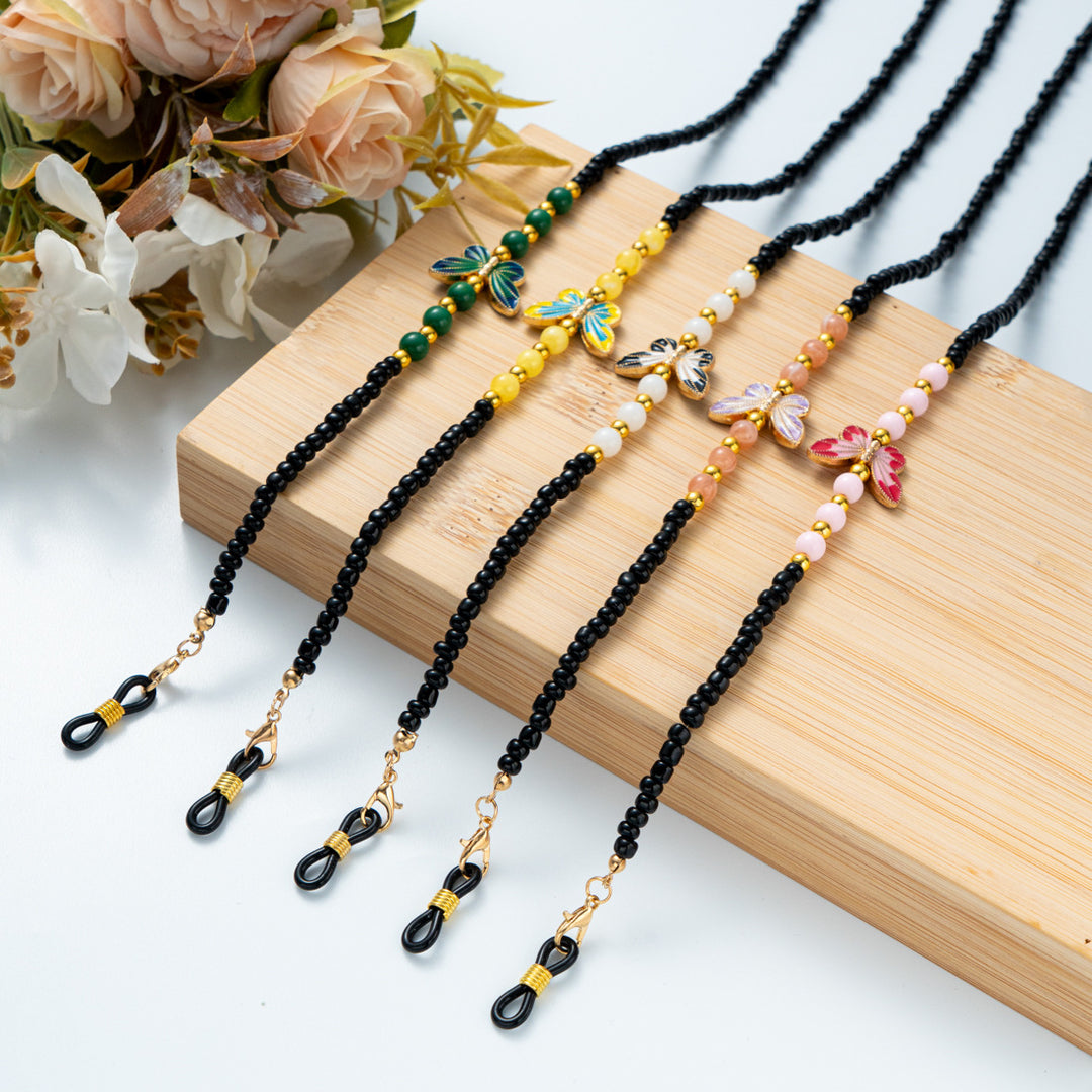 Beaded Eyewear Chain with Decorative Elements Kalsten