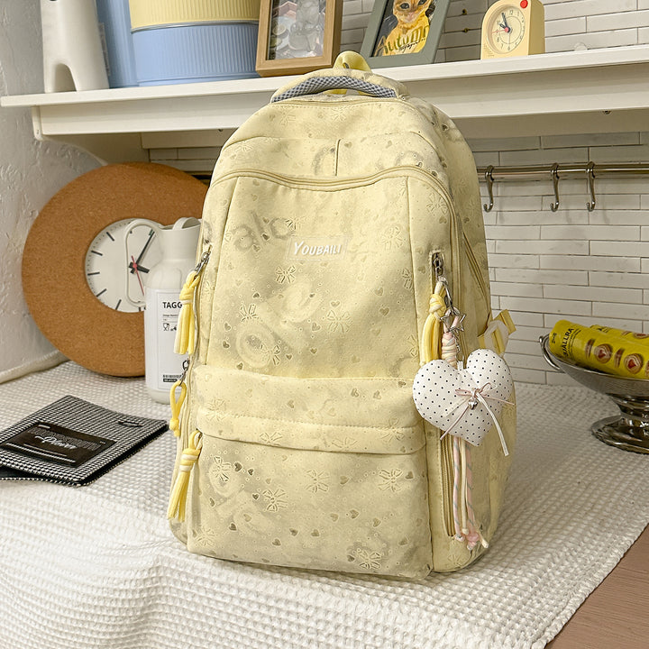 Stylish Floral-Embossed Backpack Kalsten