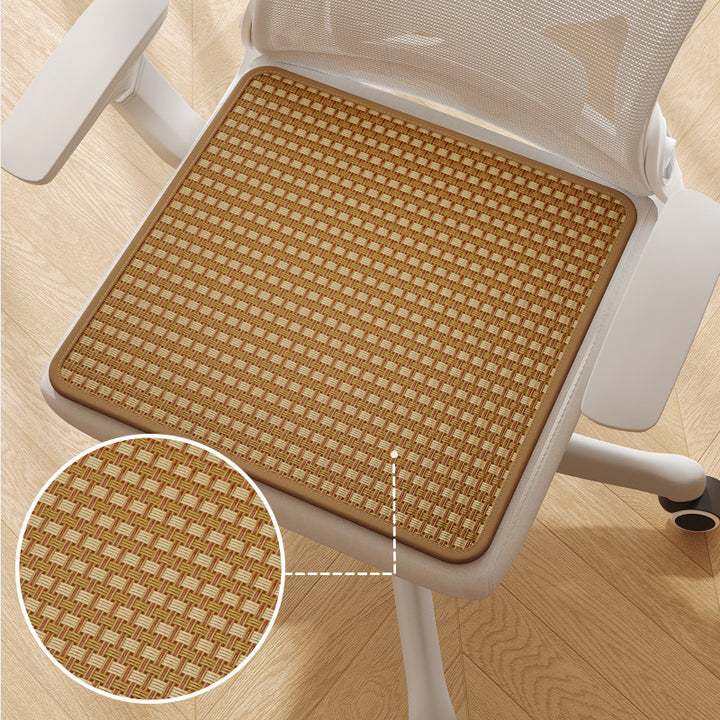 Breathable Woven Rattan-Style Office Chair Seat Cushion Pad