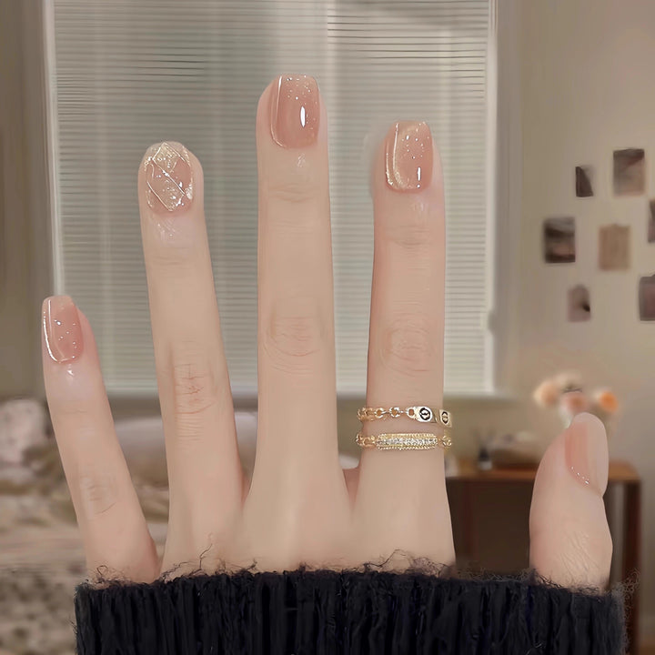 Elegant Press-On Nail Art Design
