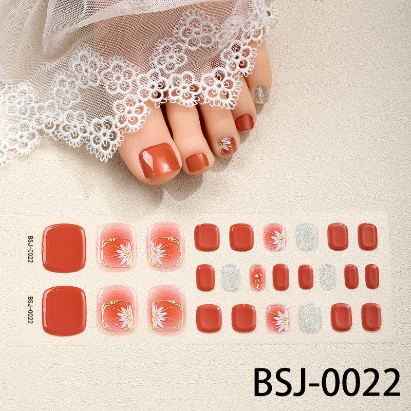 Artistic Floral Nail Art Wraps