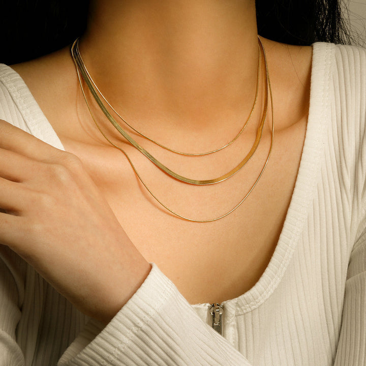 Triple Layered Chain Necklace Kalsten