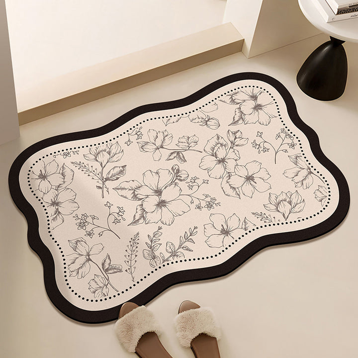 Floral-Printed Bath Runner Kalsten