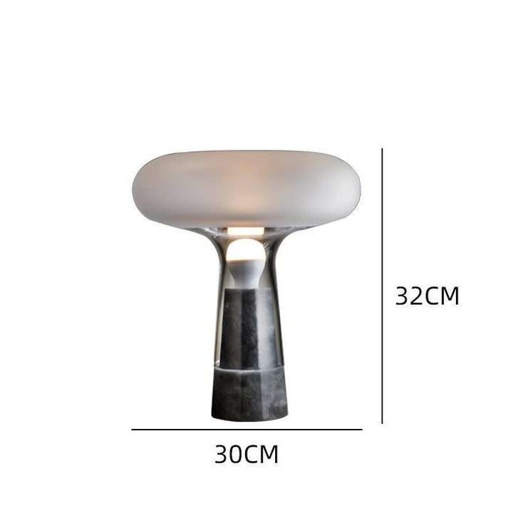Modern Glass Table Lamp with Marble Base