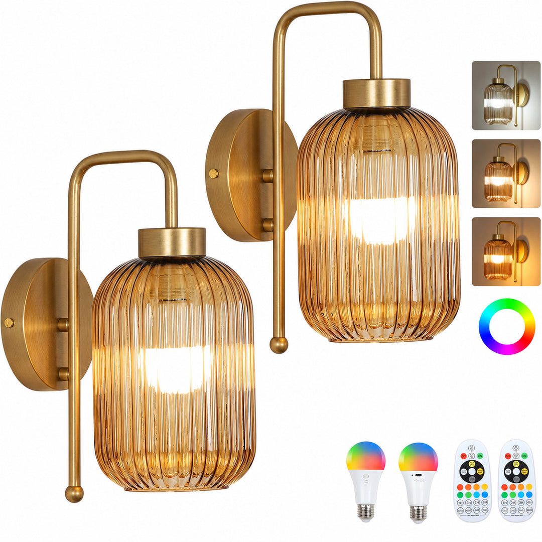 Elegant Glass Wall Sconce with Adjustable Lighting