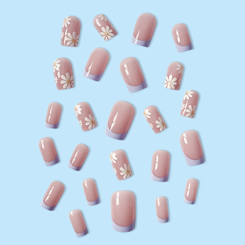 Artistic Floral Acrylic Nail Extensions Kalsten