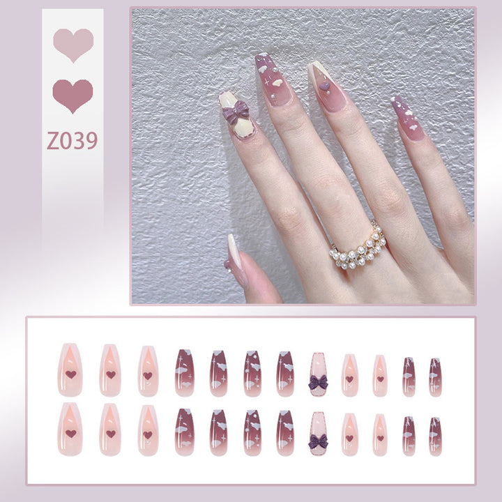 Elegant Decorative Press-On Nail Set