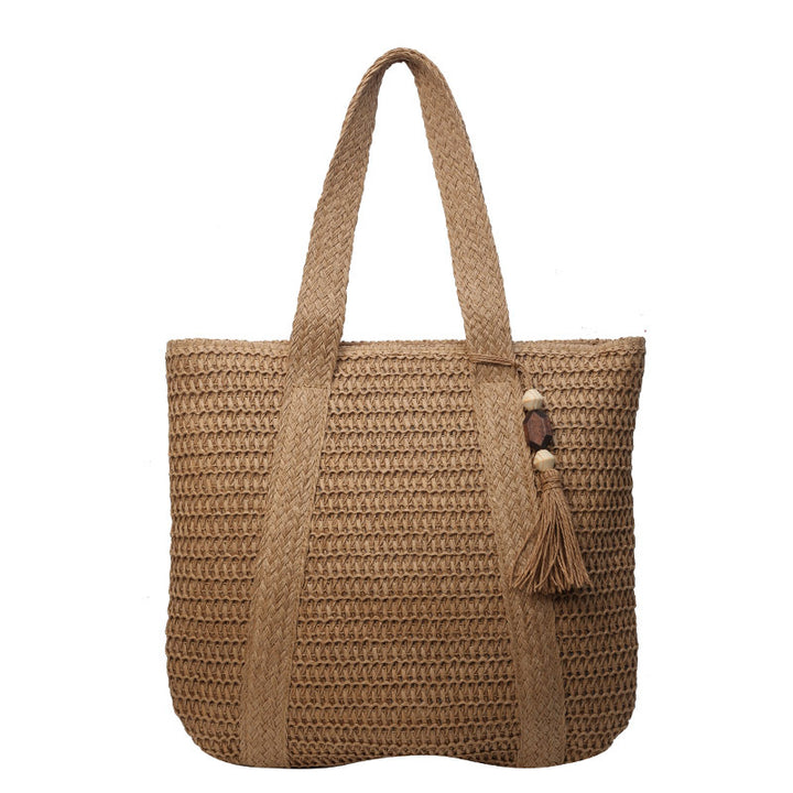 Woven Textured Beach Tote